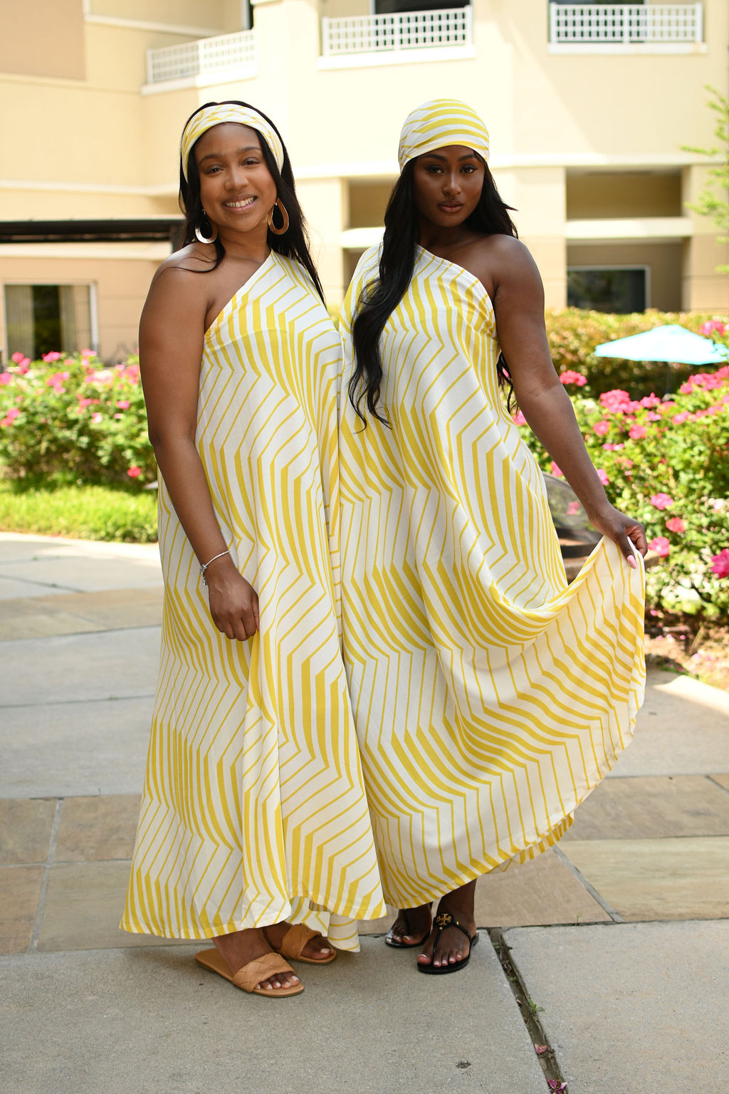 Imaree Maxi Dress Yellow stripe