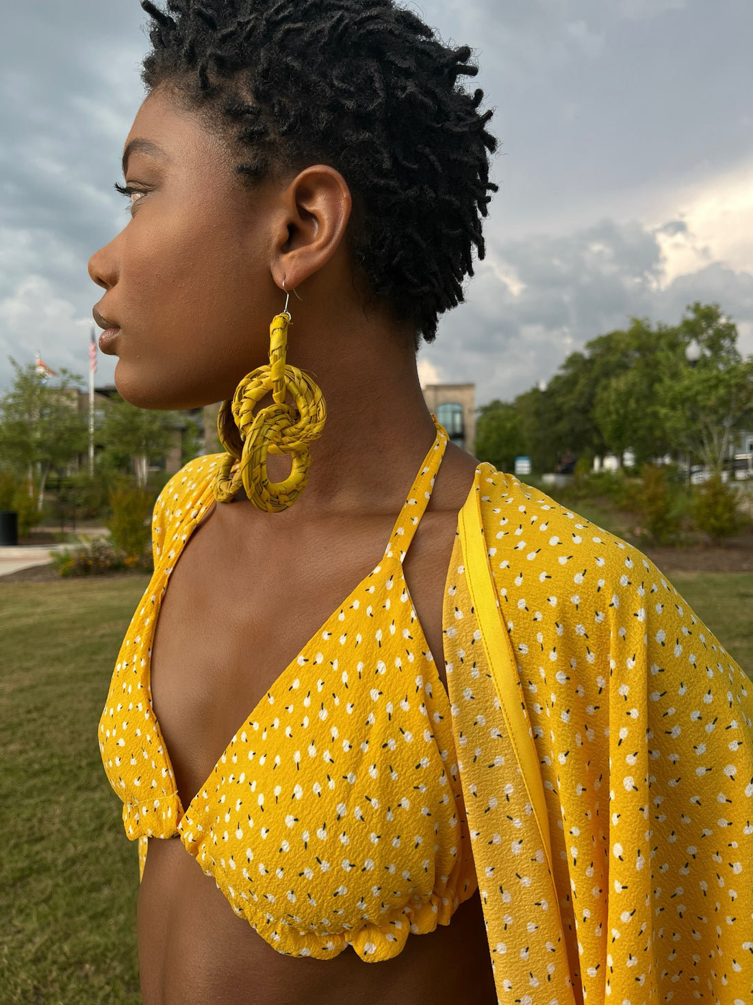 Woven Tri Hoops Earrings